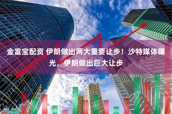 金富宝配资 伊朗做出两大重要让步！沙特媒体曝光，伊朗做出巨大让步